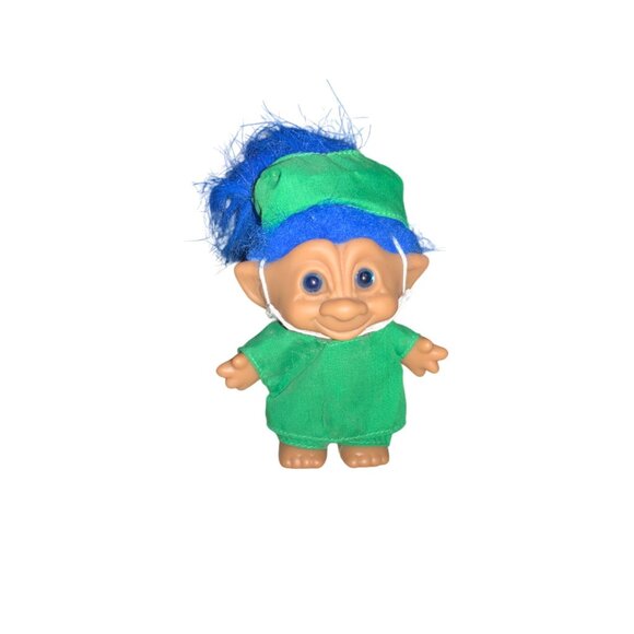 Ace Novelty Troll Retro Blue Hair Doctor Surgeon Mask Green Scrubs Doll - Picture 11 of 11